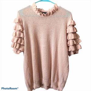 Who What Wear Ruffle Sleeve Sweater (XL)